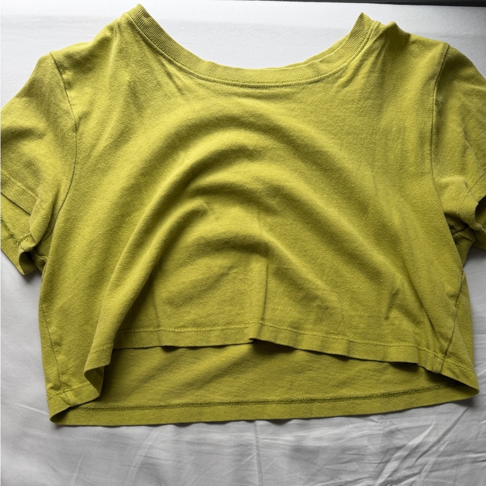 Urban outfitters S Cropped Green Tshirt